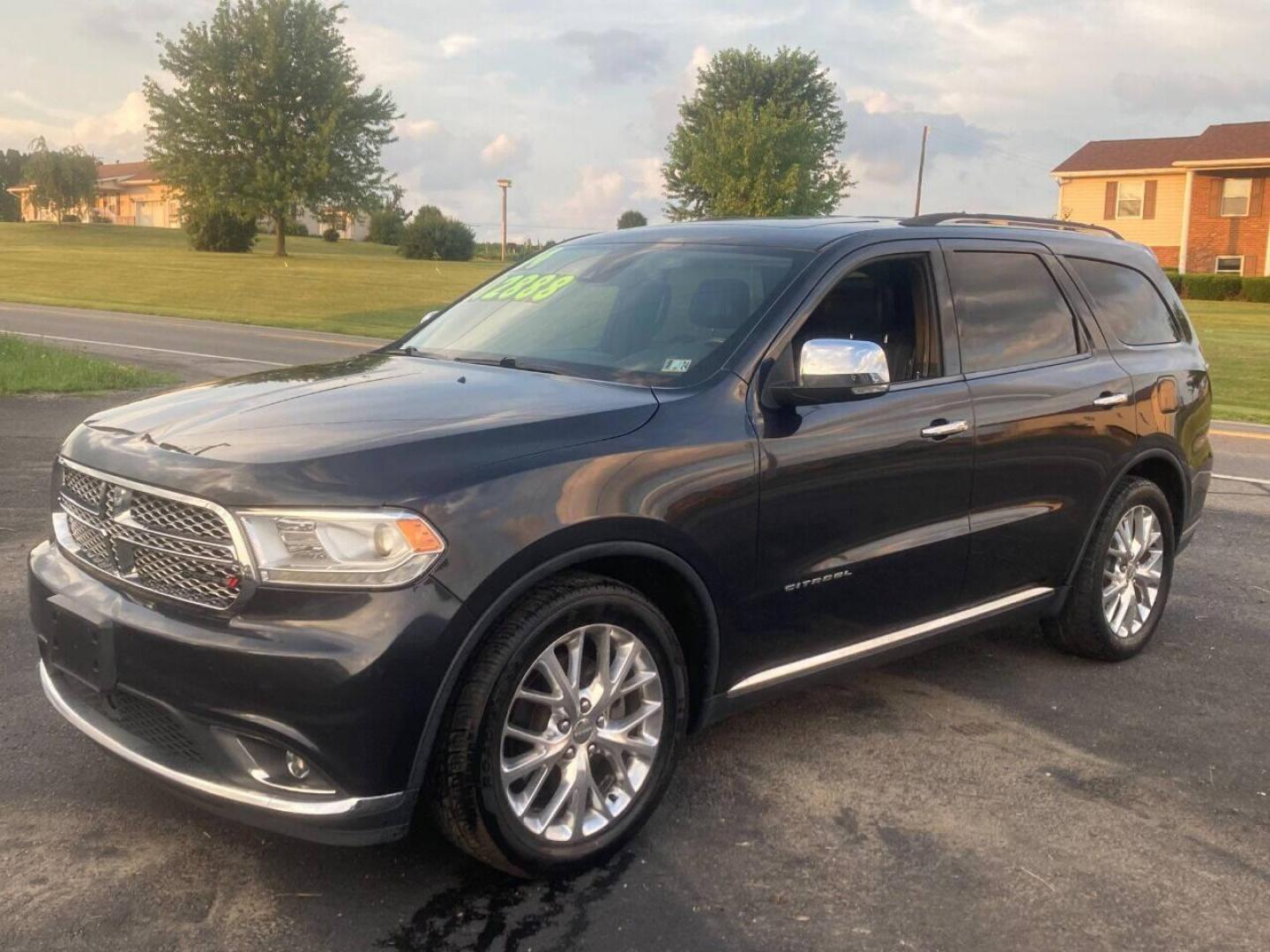 2014 Black Dodge Durango (1C4RDHEG2EC) with an 3.6L V6 3.6L V6 engine, located at 4845 Woodbury Pike, Roaring Springs, PA, (814) 317-5008, (814) 317-5008, 40.250935, -78.366959 - 2014 Dodge Durango, Citadel, Fully loaded, V6, automatic, 155k, 4x2, Navigation, DVD, sunroof, heated/air front and rear seats, 20 wheels, blind side detection, lane departure, automatic wipers and so much more. This vehicle is a must see! Clean, Mint condition! Will come with a 3 month/3000 mile - Photo#0