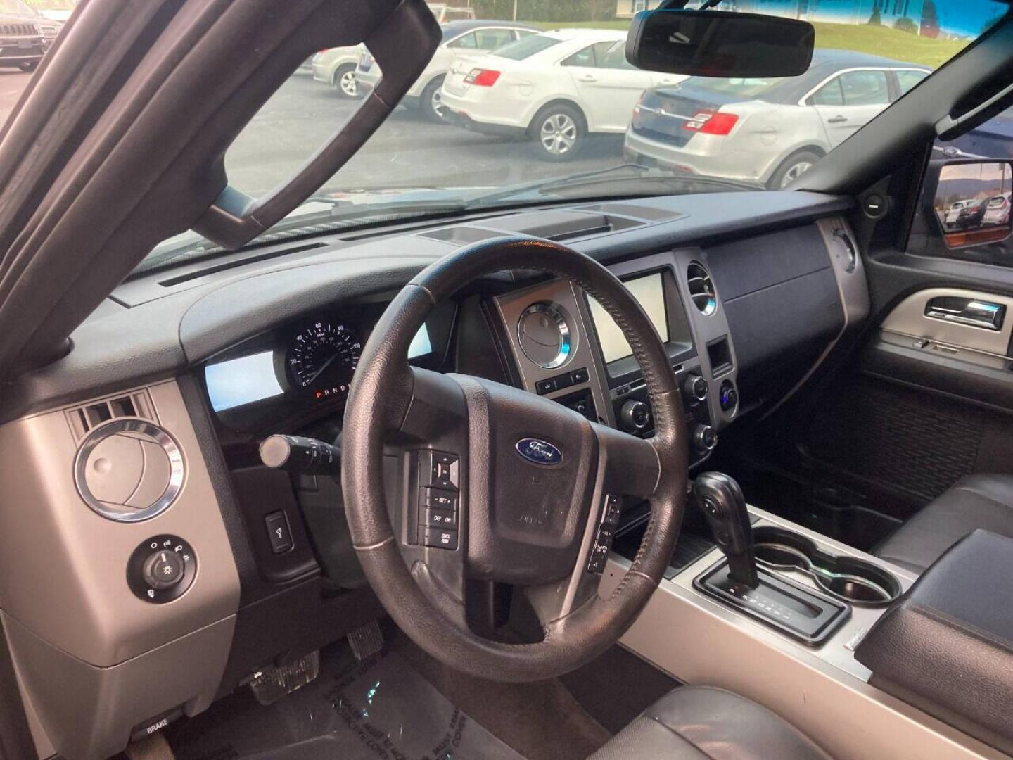 2015 Black Ford Expedition (1FMJU1HT7FE) with an 3.5L V6 Twin Turbocharger 3.5L V6 engine, located at 4845 Woodbury Pike, Roaring Springs, PA, (814) 317-5008, (814) 317-5008, 40.250935, -78.366959 - 2015 Ford Expedition XLT, automatic, 3.5L, eco-boost, leather, 3rd row, Sony sound system, Navigation, heated and a/c seats, rear back up, power seats, power locks, new tires, new inspection, factory trailer brake, 4x2, tow package, locking rear differential and so much more. Southern vehicle! Rus - Photo#13