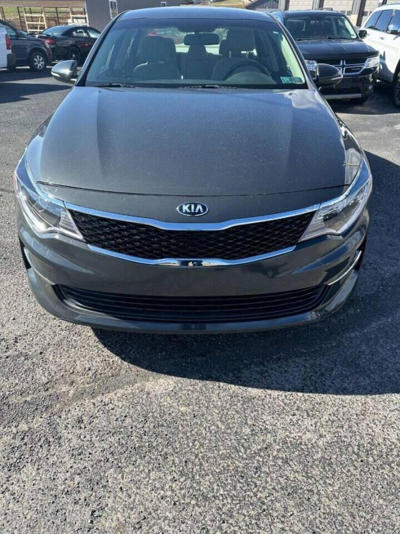 2016 Gray Kia Optima (KNAGT4L37G5) with an 2.4L I4 2.4L I4 engine, located at 4845 Woodbury Pike, Roaring Springs, PA, (814) 317-5008, (814) 317-5008, 40.250935, -78.366959 - Photo#0