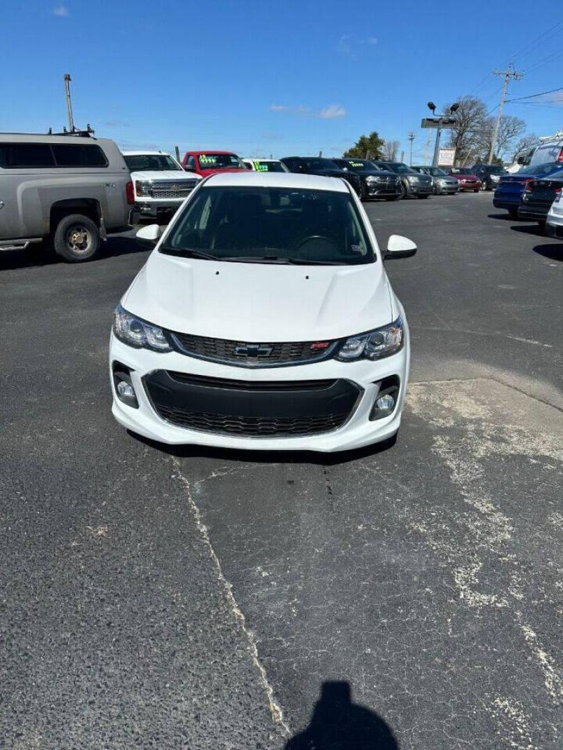 2019 White Chevrolet Sonic (1G1JF6SBXK4) with an 1.4L I4 Turbocharger 1.4L I4 engine, located at 4845 Woodbury Pike, Roaring Springs, PA, (814) 317-5008, (814) 317-5008, 40.250935, -78.366959 - 2019 Chevy Sonic RS package, automatic, FWD, 4 cylinder, Turbocharger, leather, Navigation, rear back up, 32k. Vehicle is extra clean! Vehicle is a Reconstructed title due to light deer damage to front fender and door. Parts were replaced with ones the same color. No paintwork was done! Will com - Photo#1