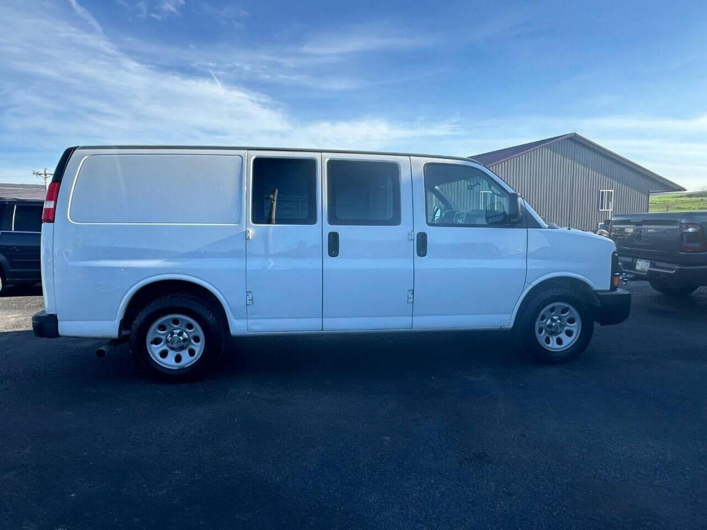 2012 White Chevrolet Express (1GCSHAF42C1) with an 5.3L V8 5.3L V8 engine, located at 4845 Woodbury Pike, Roaring Springs, PA, (814) 317-5008, (814) 317-5008, 40.250935, -78.366959 - Photo#0