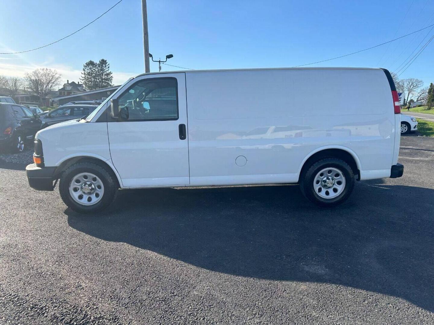 2012 White Chevrolet Express (1GCSHAF42C1) with an 5.3L V8 5.3L V8 engine, located at 4845 Woodbury Pike, Roaring Springs, PA, (814) 317-5008, (814) 317-5008, 40.250935, -78.366959 - Photo#1