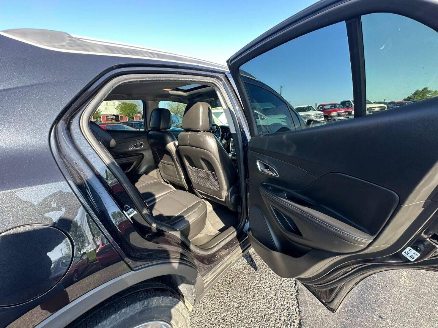 2015 Black Buick Encore (KL4CJHSB4FB) with an 1.4L I4 Turbocharger 1.4L I4 engine, located at 4845 Woodbury Pike, Roaring Springs, PA, (814) 317-5008, (814) 317-5008, 40.250935, -78.366959 - 2015 Buick Encore Premium, AWD, leather, roof, power windows/locks/seats and mirrors, rain sensing windshield, park assist, hands free phone, cruise/tilt wheel and much more. Clean! Ready to go with new inspection! Warranty available! If interested, 814-317-5008 or 814-497-4383. - Photo#8