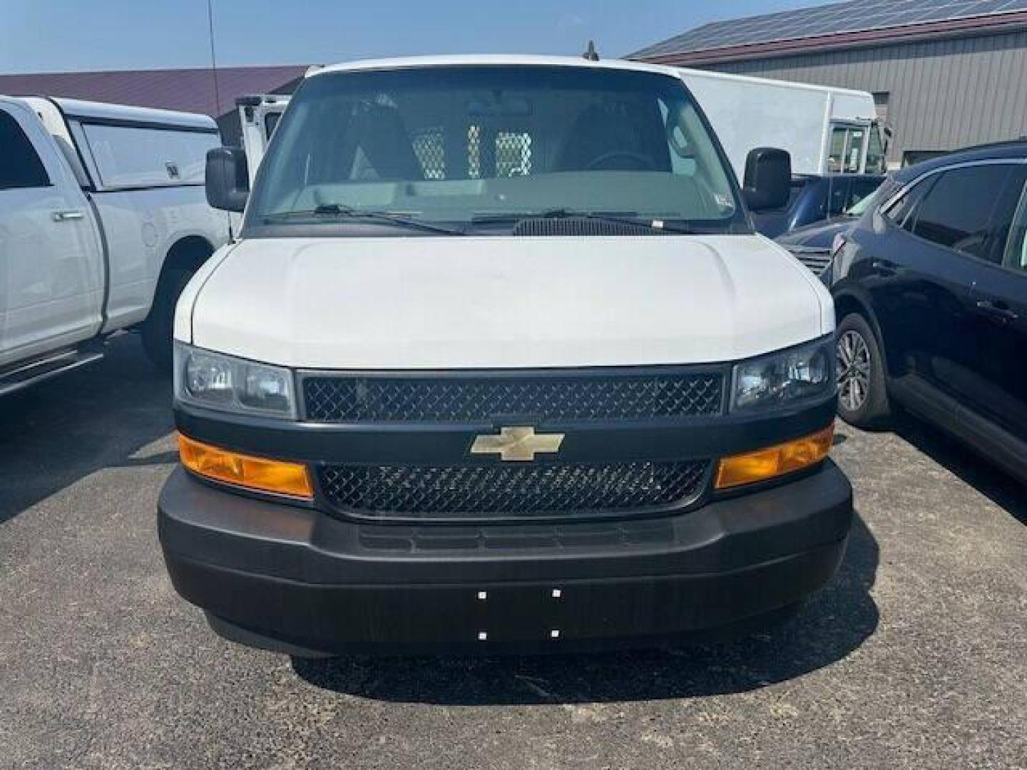 2021 White Chevrolet Express (1GCWGAF70M1) with an 6.6L V8 6.6L V8 engine, located at 4845 Woodbury Pike, Roaring Springs, PA, (814) 317-5008, (814) 317-5008, 40.250935, -78.366959 - 2021 Chevrolet express 2500 cargo van, 6.6 l v8 rear wheel drive, automatic transmission, vinyl floor and seating, power windows and locks, air conditioning, back up camera, blind spot monitoring, rear parking aid and tire monitoring. well maintained company vehicle southern van rust free if inter - Photo#0