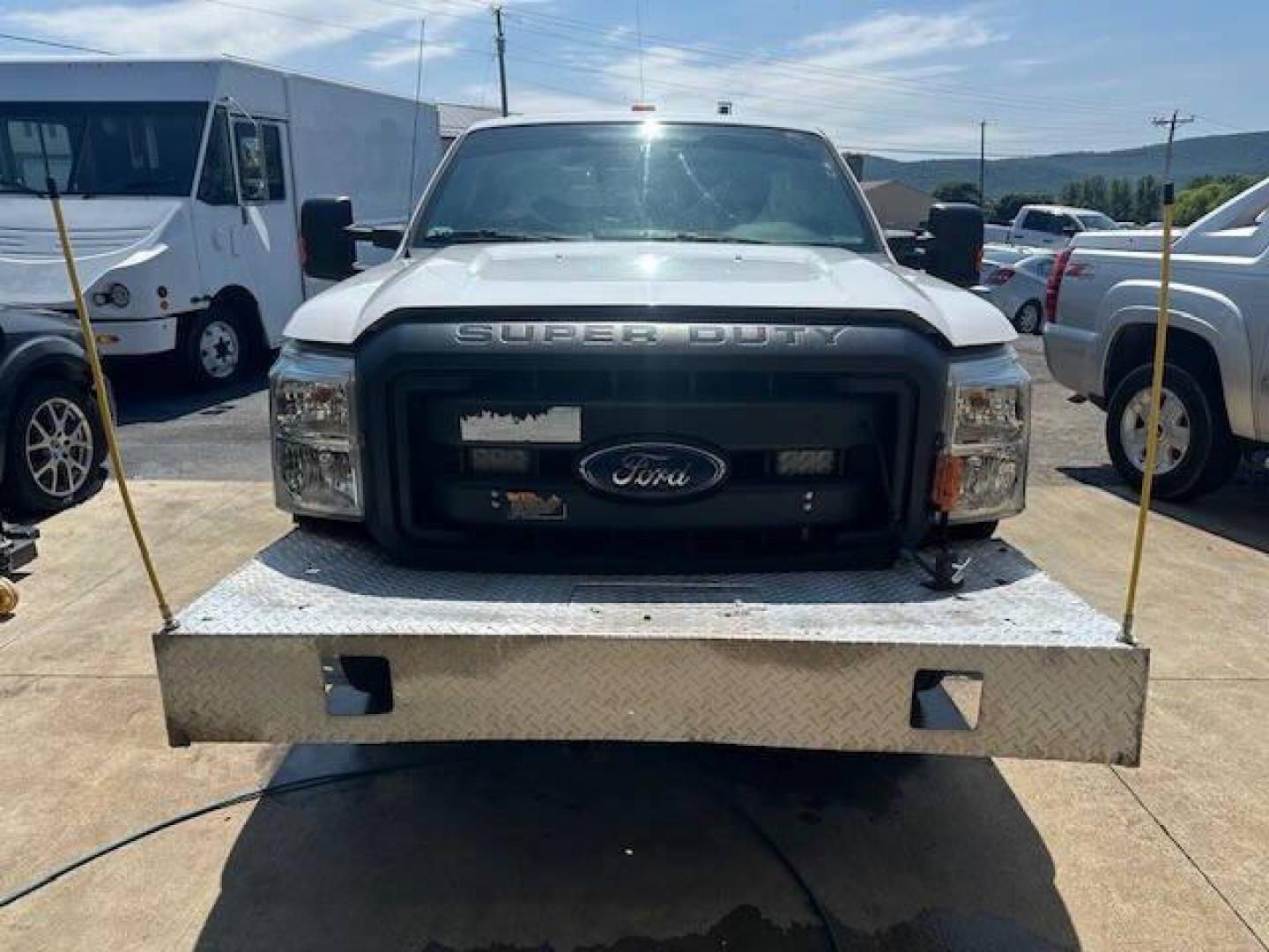 2015 White Ford F-350 Super Duty (1FD7X3A60FE) with an 6.2L V8 6.2L V8 engine, located at 4845 Woodbury Pike, Roaring Springs, PA, (814) 317-5008, (814) 317-5008, 40.250935, -78.366959 - 2015 FORD F350 SUPER DUTY SUPER CAB. 6.2 L ENGINE AUTOMATIC TRANSMASSION. THIS WAS A CSX TRUCK WITH A UTILITY BED WITH OIL AND GREASE REELS. TRUCK HAS 19.5 WHEELS TIRES ARE GOOD, AND TIRES BUT CAN BE SWITCHED OVER TO 17 INCH. HAS POWER WINDOW, A/C, TOUCH SCREEN RADIO, WELL MAINTAINED SOUTHERN TRUCK - Photo#0