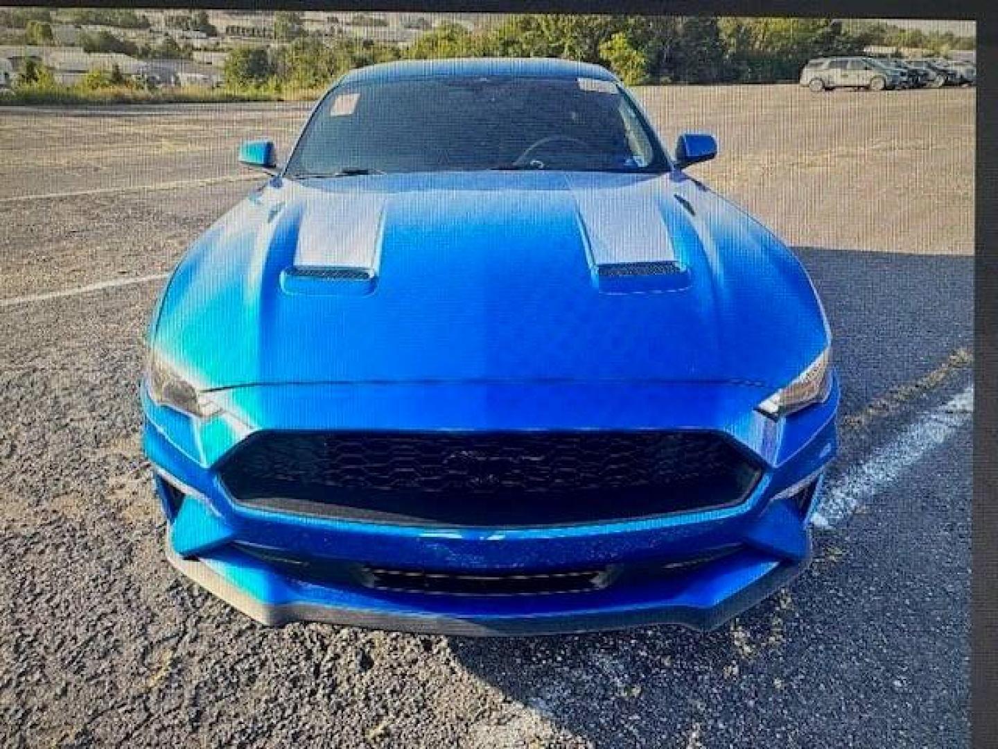 2020 Blue Ford Mustang (1FA6P8TH4L5) with an 2.3L I4 Turbocharger 2.3L I4 engine, located at 4845 Woodbury Pike, Roaring Springs, PA, (814) 317-5008, (814) 317-5008, 40.250935, -78.366959 - Photo#2