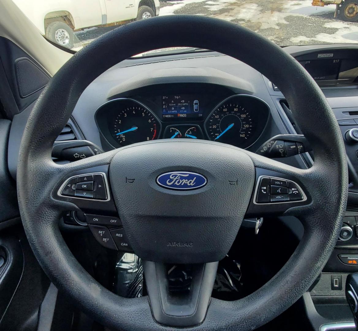 2018 Gray /Gray/Black Ford Escape S FWD (1FMCU0F70JU) with an 2.5L L4 DOHC 16V engine, 6A transmission, located at 4845 Woodbury Pike, Roaring Springs, PA, (814) 317-5008, (814) 317-5008, 40.250935, -78.366959 - Photo#17